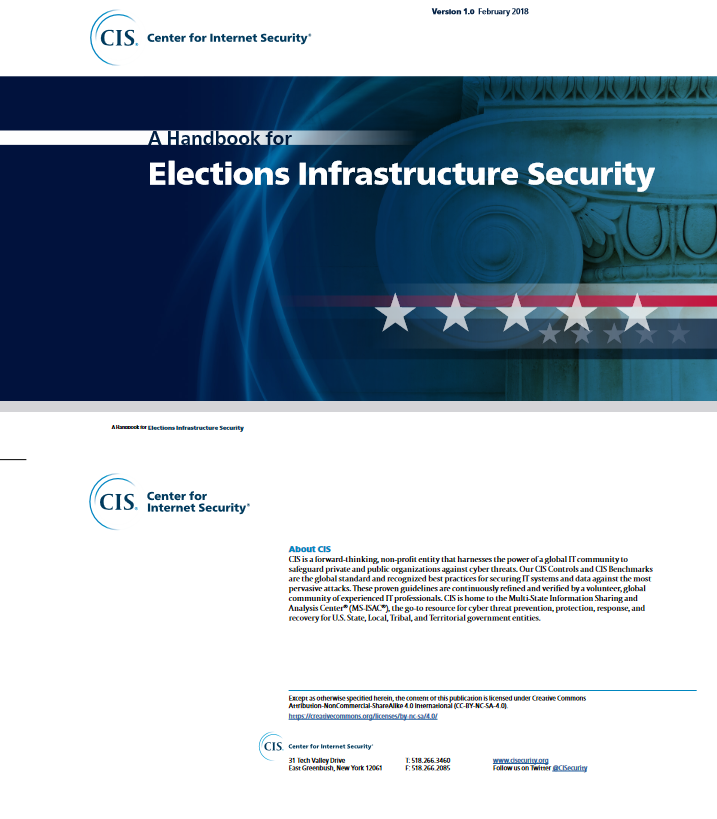 A Handbook for Elections Infrastructure Security